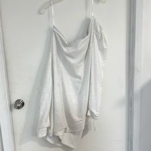 Mini One Shoulder Sequinned Dress - Wedding Reception or Engagement Dress